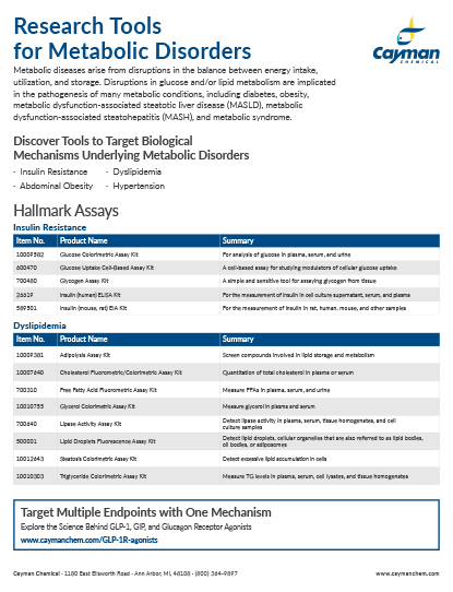 <p>​Metabolic Disorders<br></p>